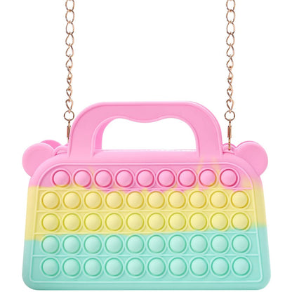 Rainbow Pop It Purse for Girls & Women's
