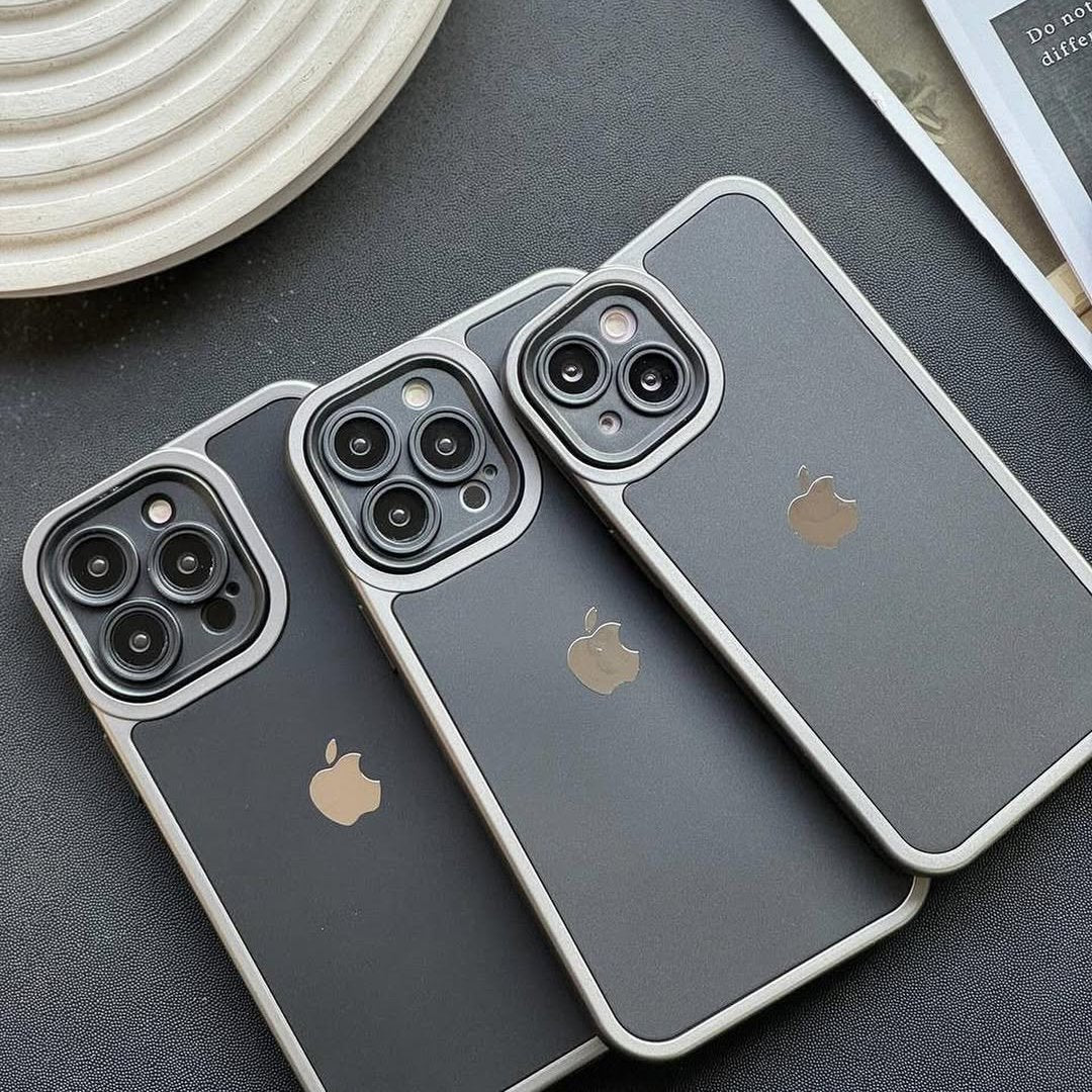 Matte Metallic Border Shield Case - iPhone