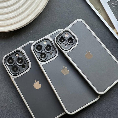 Matte Metallic Border Shield Case - iPhone