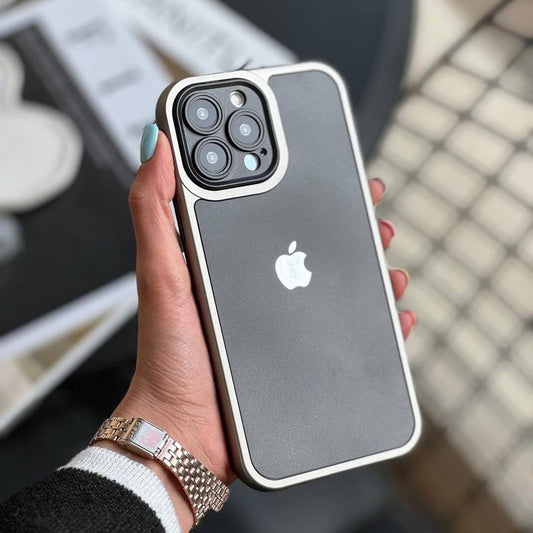 Matte Metallic Border Shield Case - iPhone