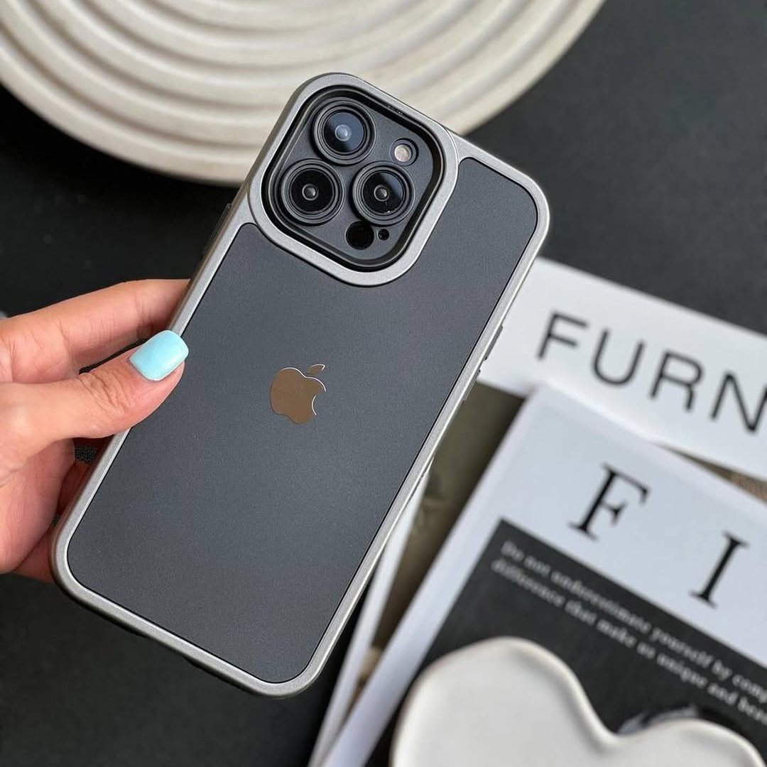 Matte Metallic Border Shield Case - iPhone
