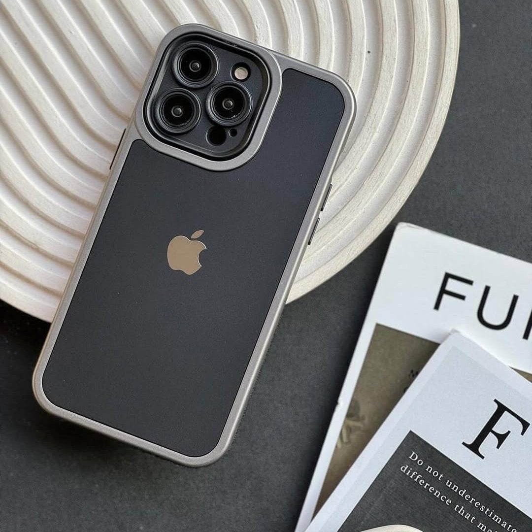 Matte Metallic Border Shield Case - iPhone