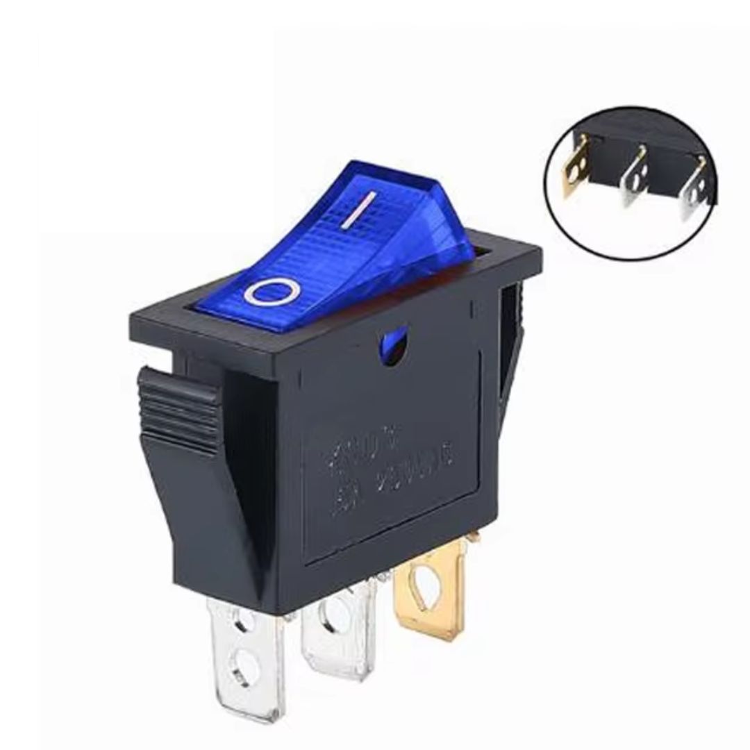KCD3 16A 250V SPST ON-OFF 3 Leg Rocker Switch