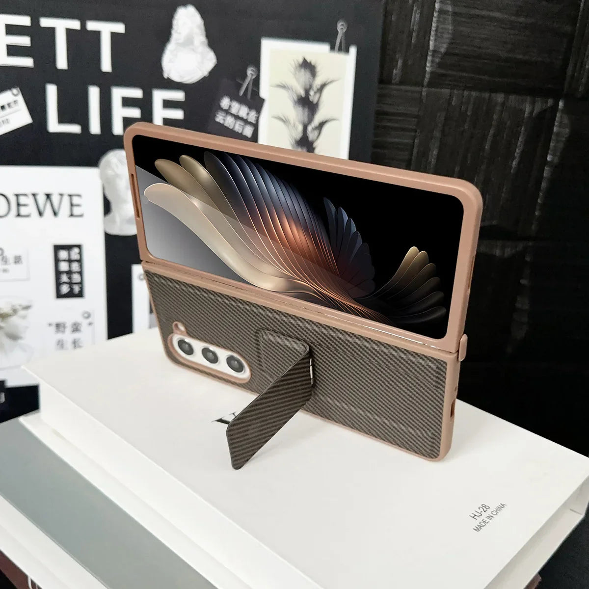 Galaxy Z Fold6 Rugged Carbon Fiber Bracket Case