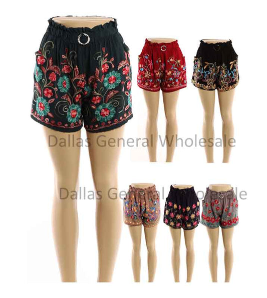 Women's Casual Floral Shorts In Bulk - Assorted