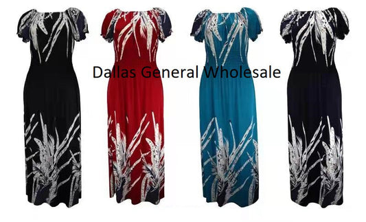 Women's Shoulder Maxi Dresses - Assorted Bulk