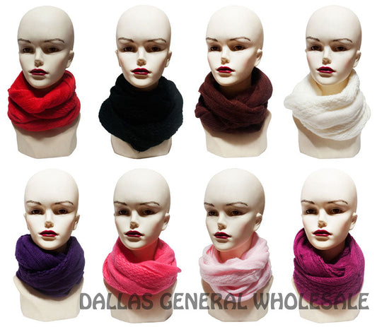 Winter Fashion Knitted Infinity Circle Ladies Scarf In Bulk