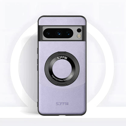 Contrast Leather Magnetic Ring Case - Google Pixel