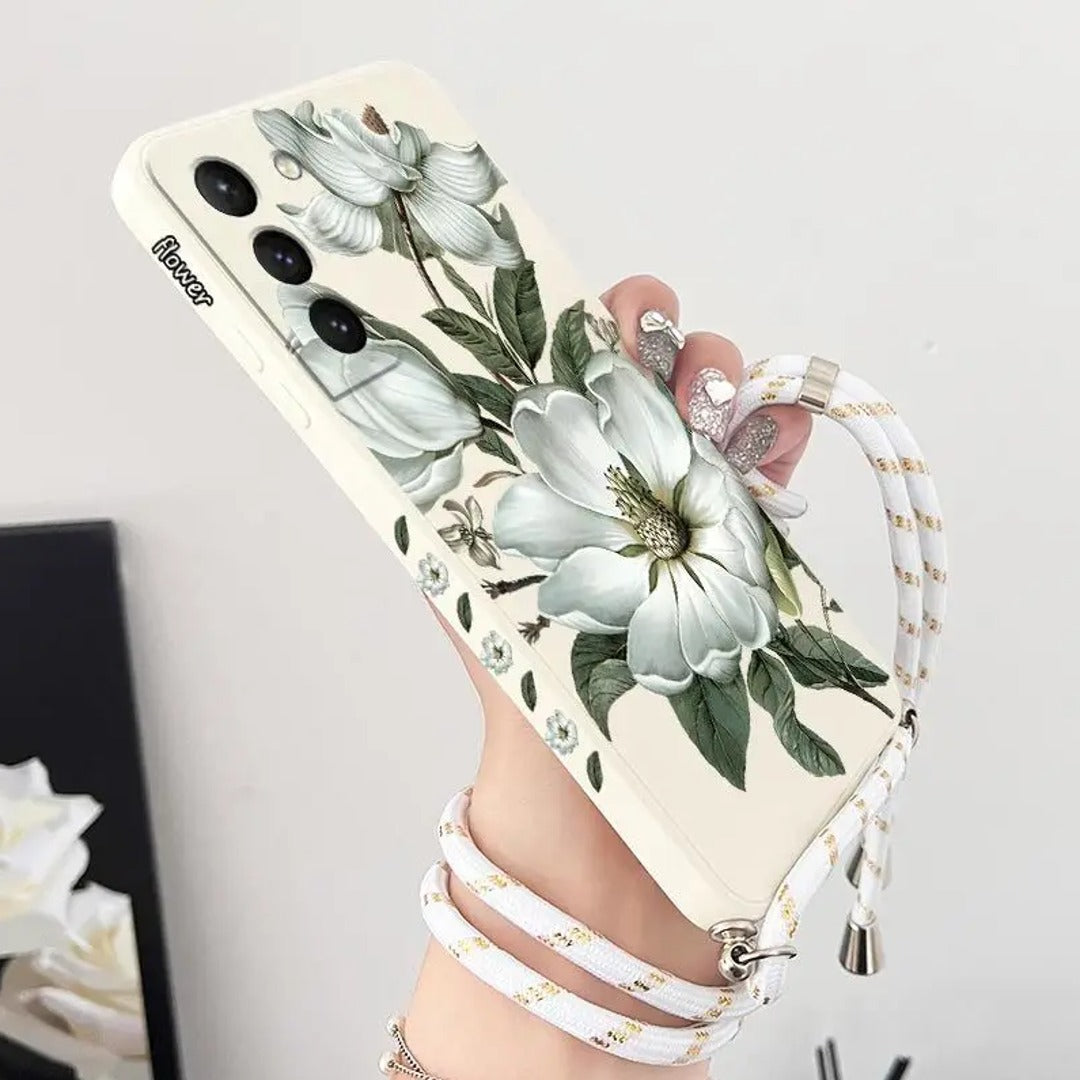 Wildflower Whimsy Case with Crossbody Lanyard - Samsung