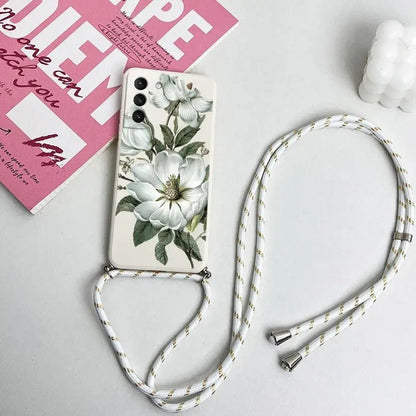 Wildflower Whimsy Case with Crossbody Lanyard - Samsung