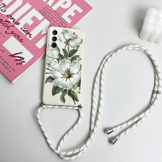 Wildflower Whimsy Case with Crossbody Lanyard - Samsung