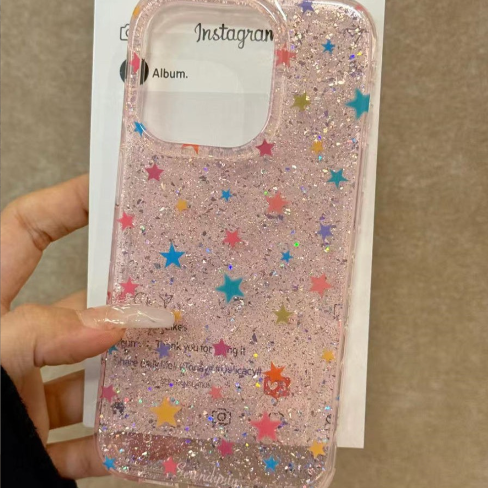 Colorful Star Glitter Case