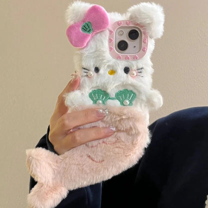 Hello Kitty Mermaid Fuzzy Phone Case