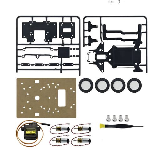 Dual Mode Four Wheel Chassis Car structural Parts with motors without controller