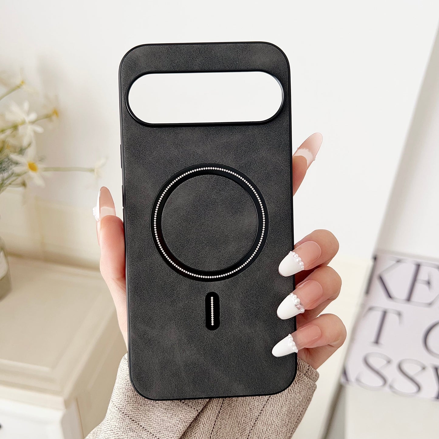 Deluxe Suede Leather Magsafe Case - Google