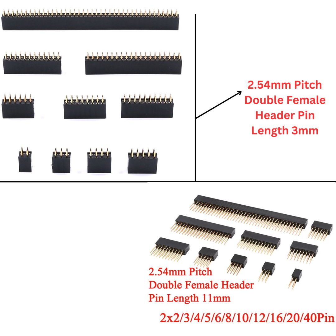 Female Berg Strip 2.54mm Straight Header Pin