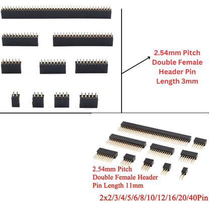 Female Berg Strip 2.54mm Straight Header Pin