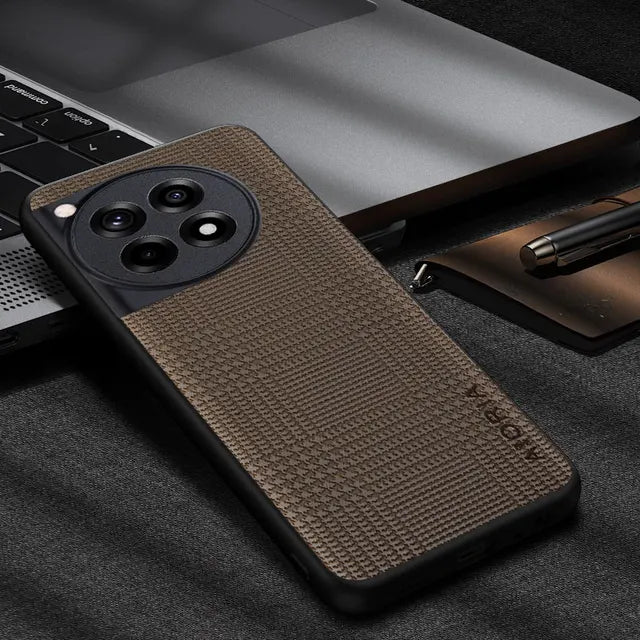 Premium PU Leather Coated TPU Back Cover - OnePlus