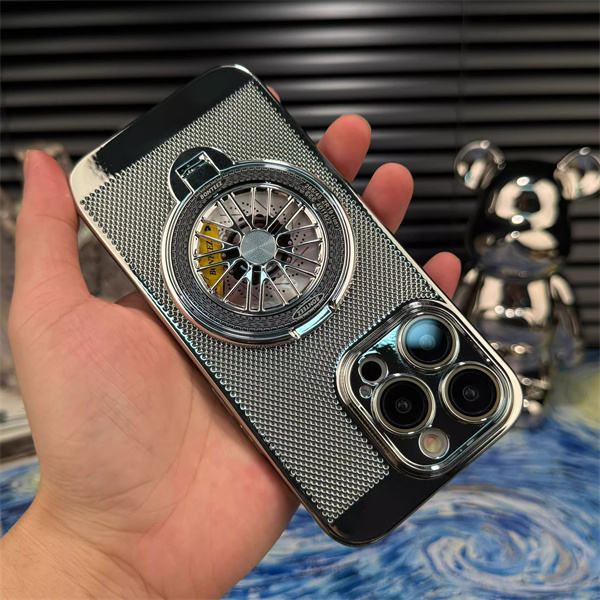 Luxury Mesh Spinner Stand Case - iPhone