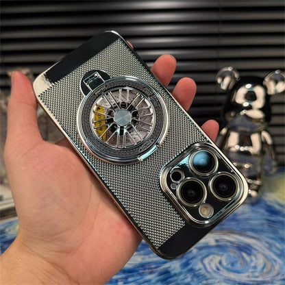 Luxury Mesh Spinner Stand Case - iPhone