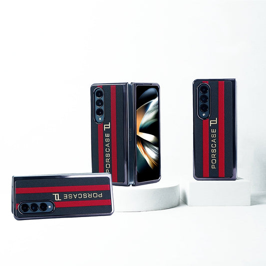 Galaxy Z Fold4 Porscase Logo Stripe Fusion Pattern Case