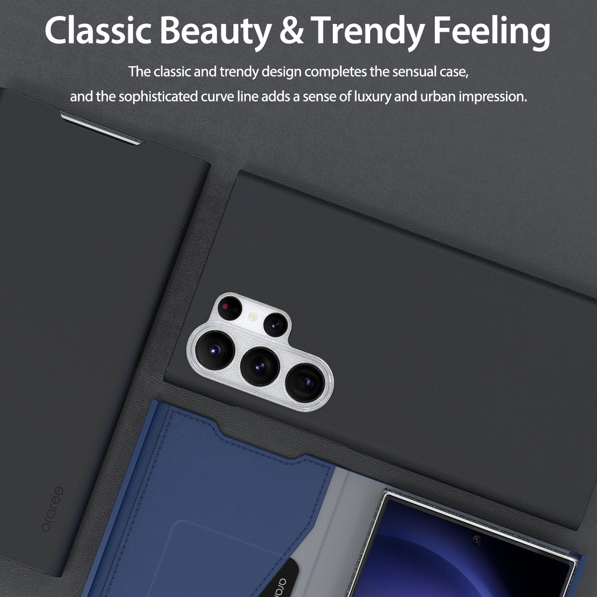 Premium Leather Bonnet Stand Case - Samsung