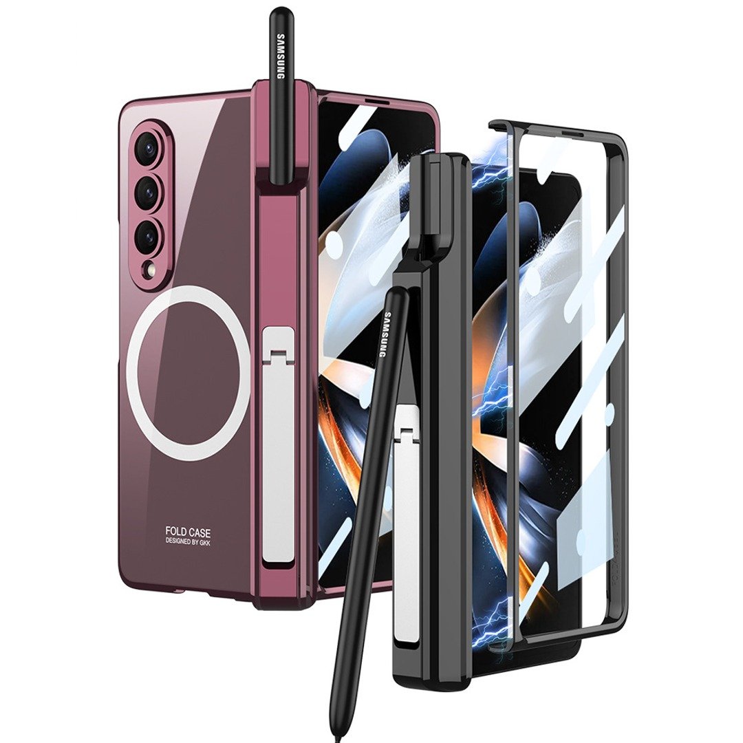 Galaxy Z Fold4 Magnetic Magsafe Metal Bracket S Pen Slot Case