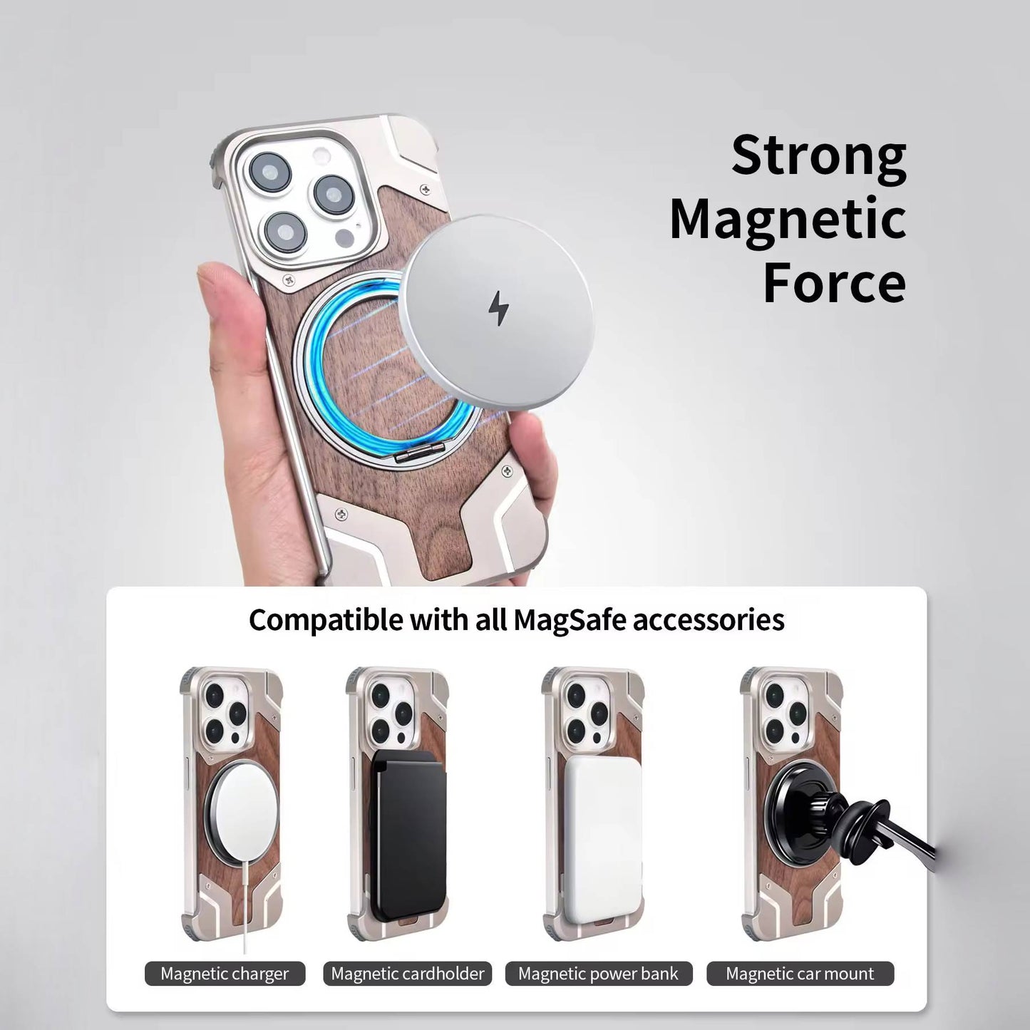 Distinct Wood Metal Fusion Case - iPhone