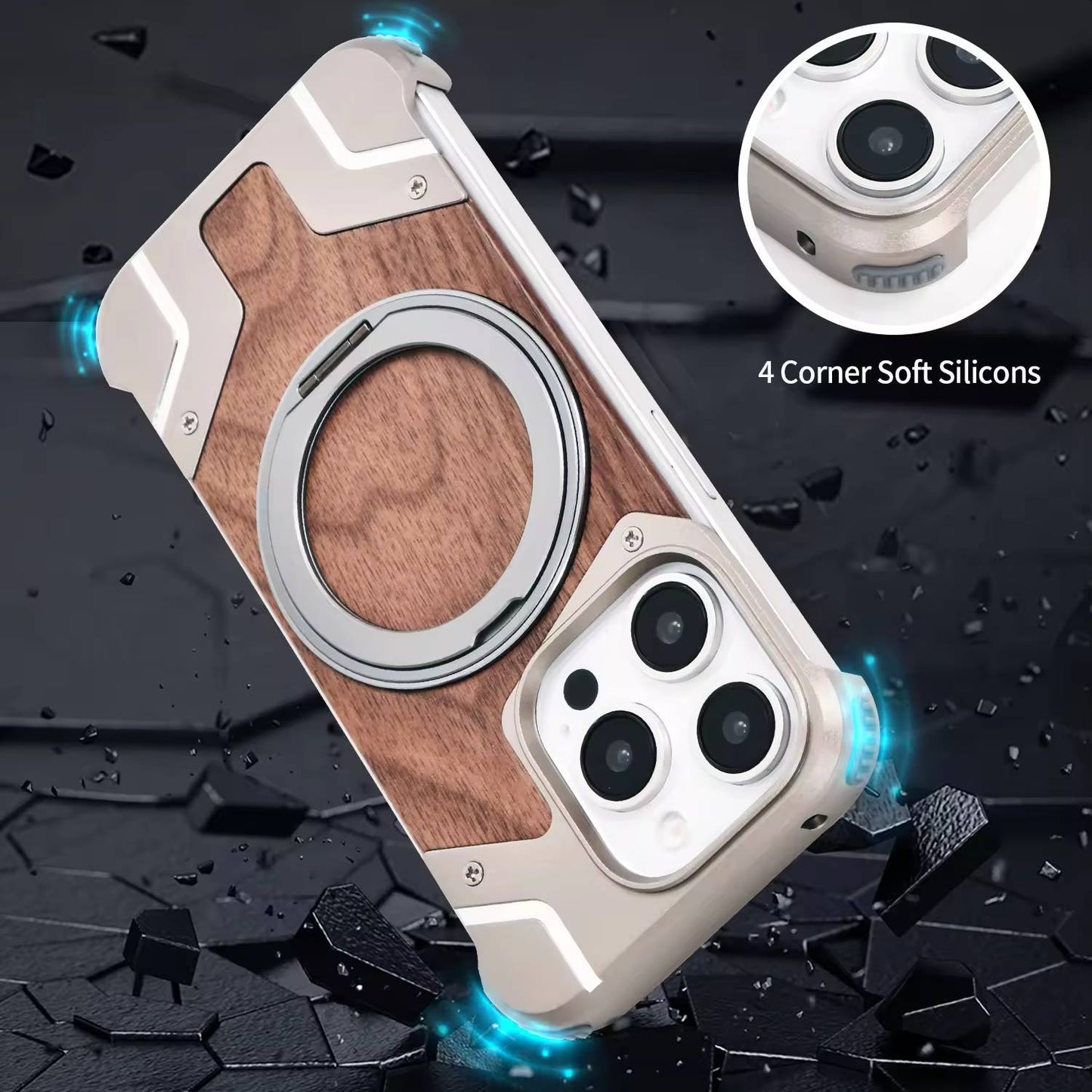 Distinct Wood Metal Fusion Case - iPhone