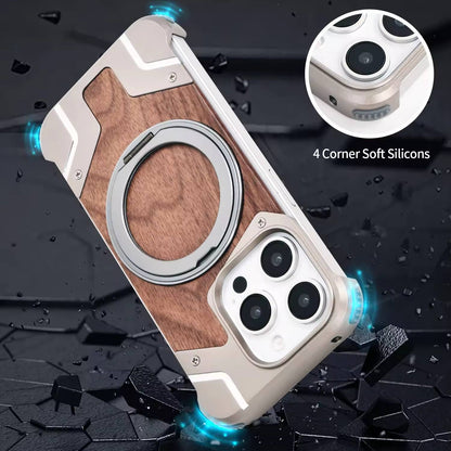 Distinct Wood Metal Fusion Case - iPhone