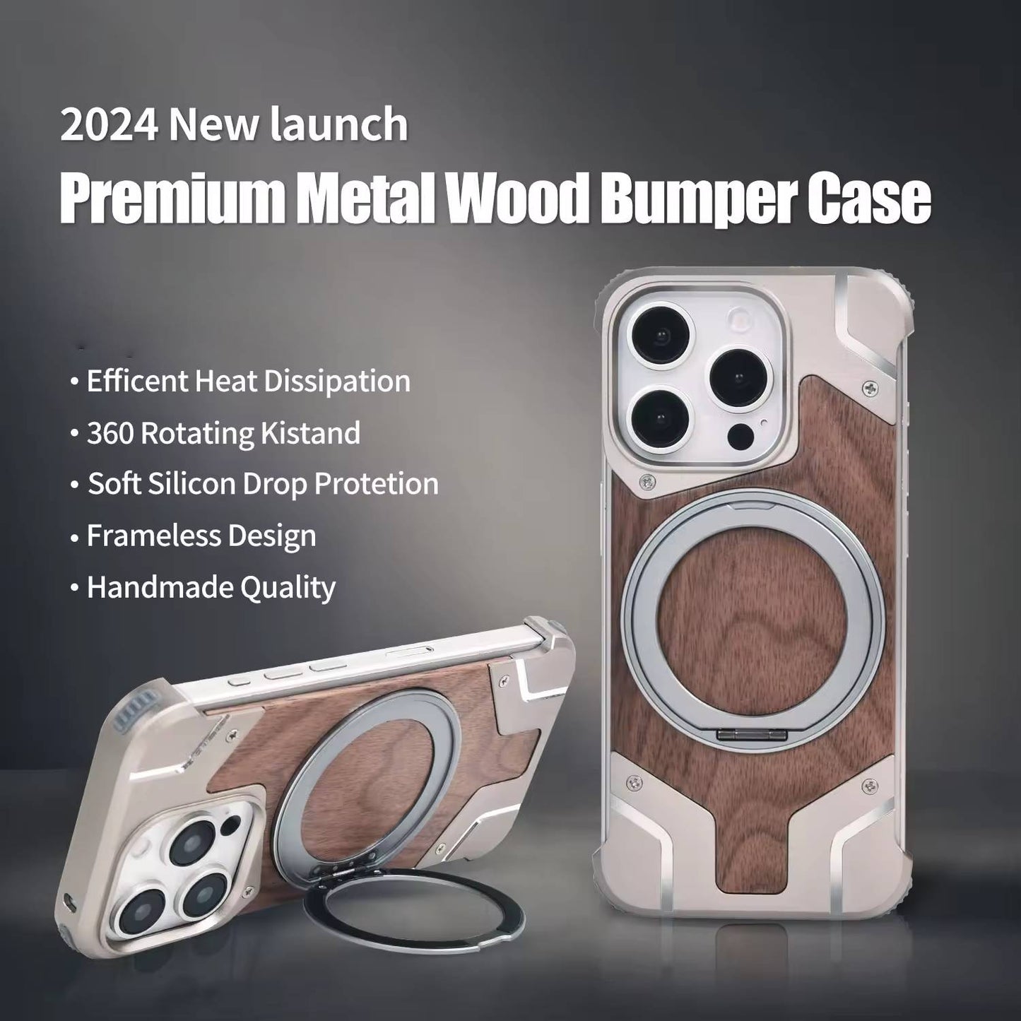 Distinct Wood Metal Fusion Case - iPhone