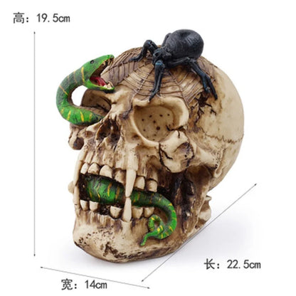 0709BA Halloween Skull Resin Skeleton Storage Hook Wall Mount Desk Ornament Living Room Sets Home Party Halloween Decoration Accessory