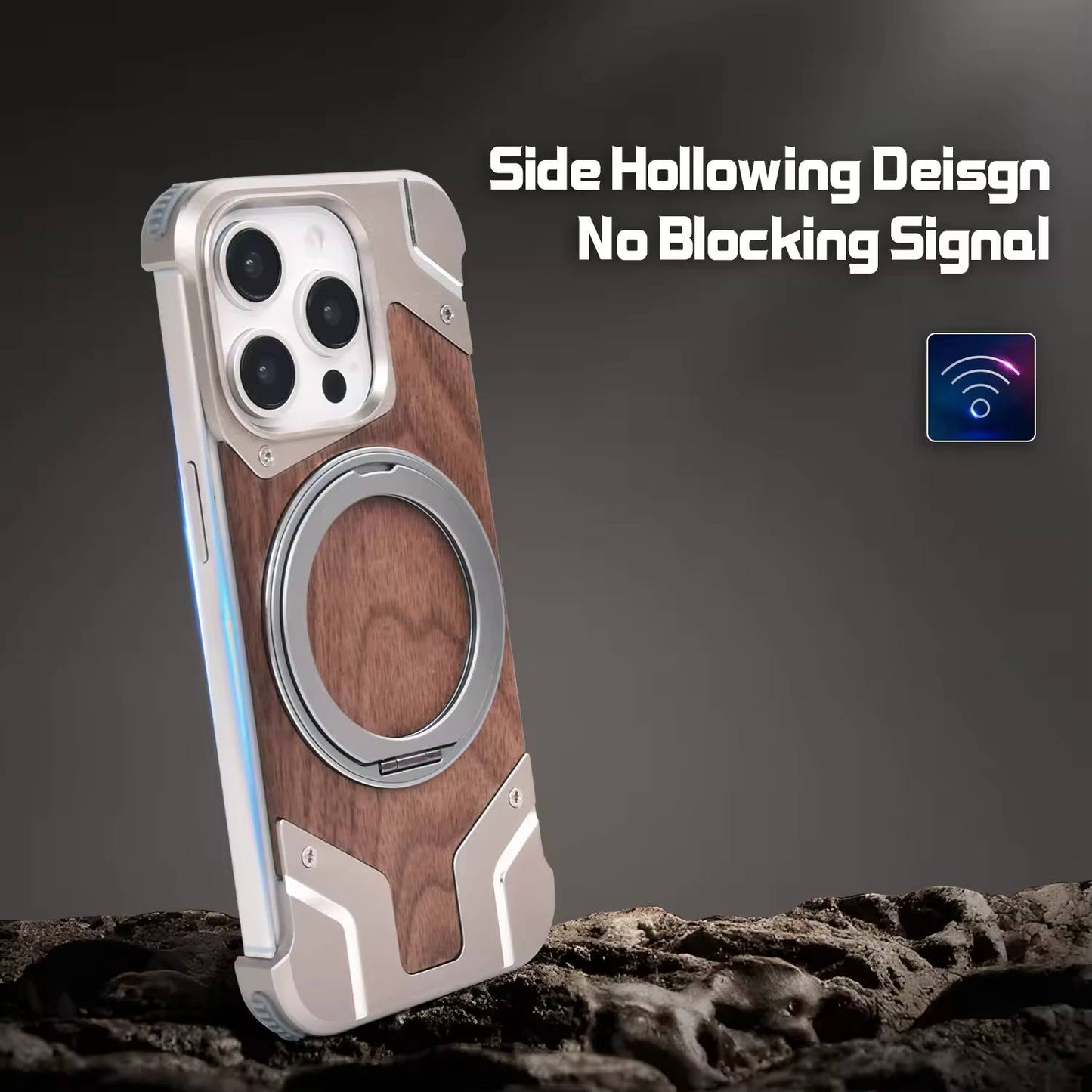 Distinct Wood Metal Fusion Case - iPhone