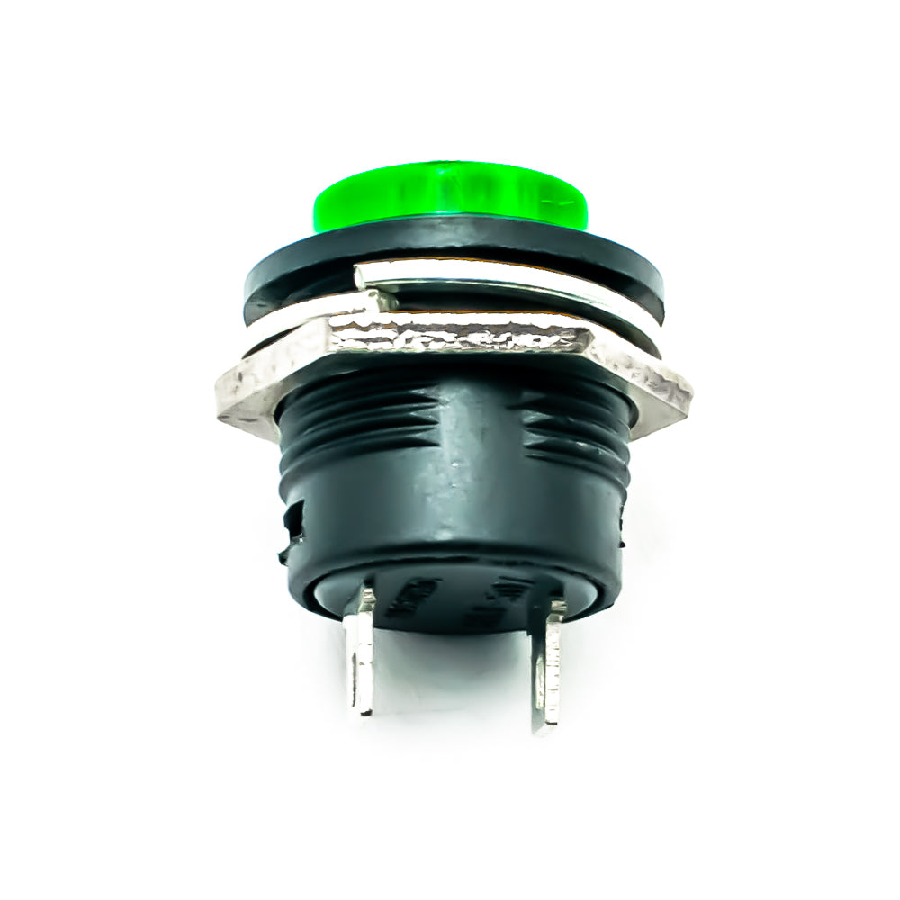 R13-507 3A 250V AC Green Push Button Switch
