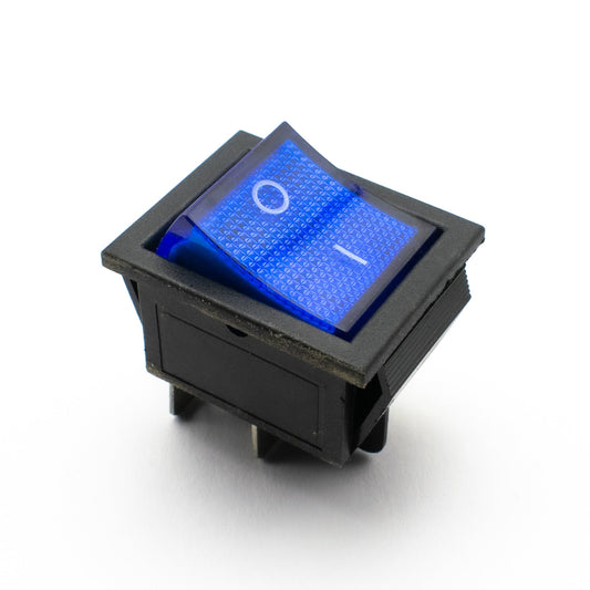 KCD4 16A 250V DPST ON-OFF Rocker Switch with Blue Light