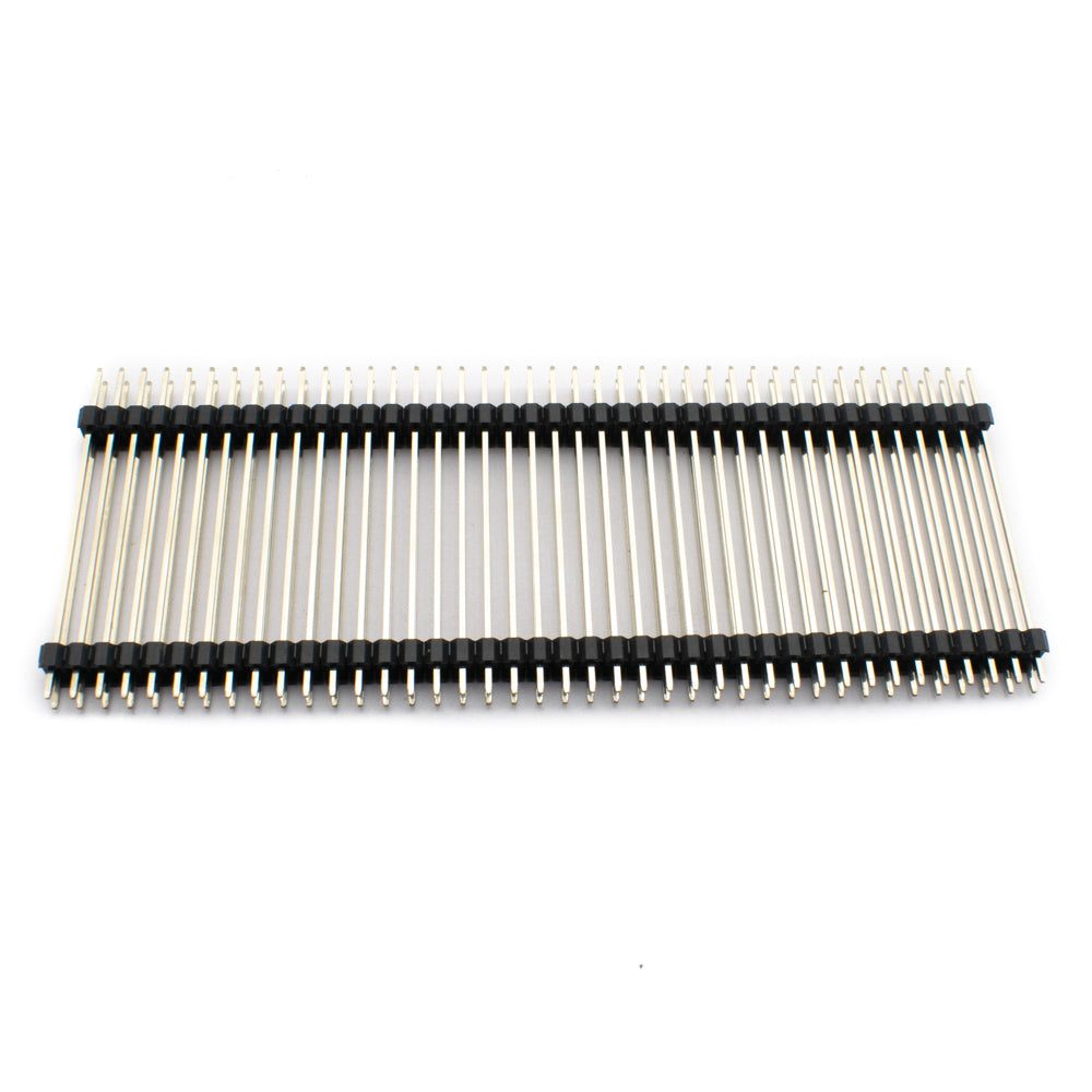 2.54mm 2x40 Pin 40mm Long Male Straight Double Row Brass Header Strip Spacer