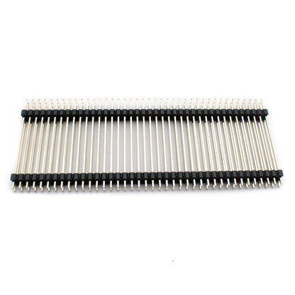 2.54mm 2x40 Pin 40mm Long Male Straight Double Row Brass Header Strip Spacer