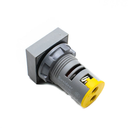 Sweideer AD136-22VMS Square Voltmeter Signal Lamp (Yellow)