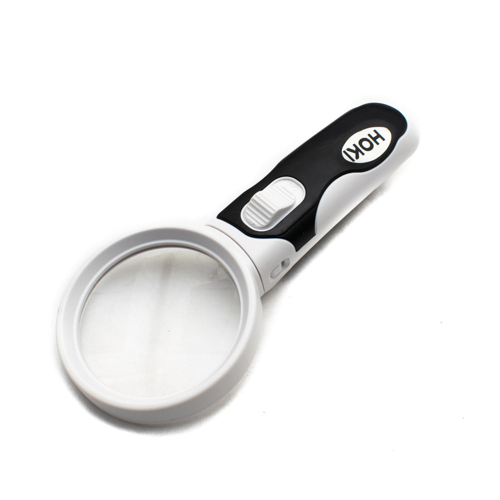 Interchangeable Magnifying Glass with LED Light - 3 Lens Set (2x + 3.5x + 10x)