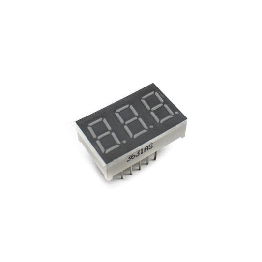 0.36 inch 3 Digit Seven Segment Display-Red (Common Anode)