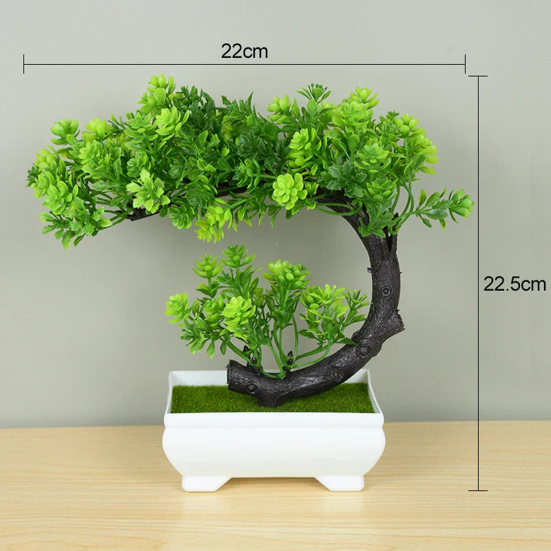 0407GG Artificial Plants Bonsai Small Tree Pot Fake Plant Flowers Potted Ornaments For Home Room Table Decoration Hotel Garden Decor