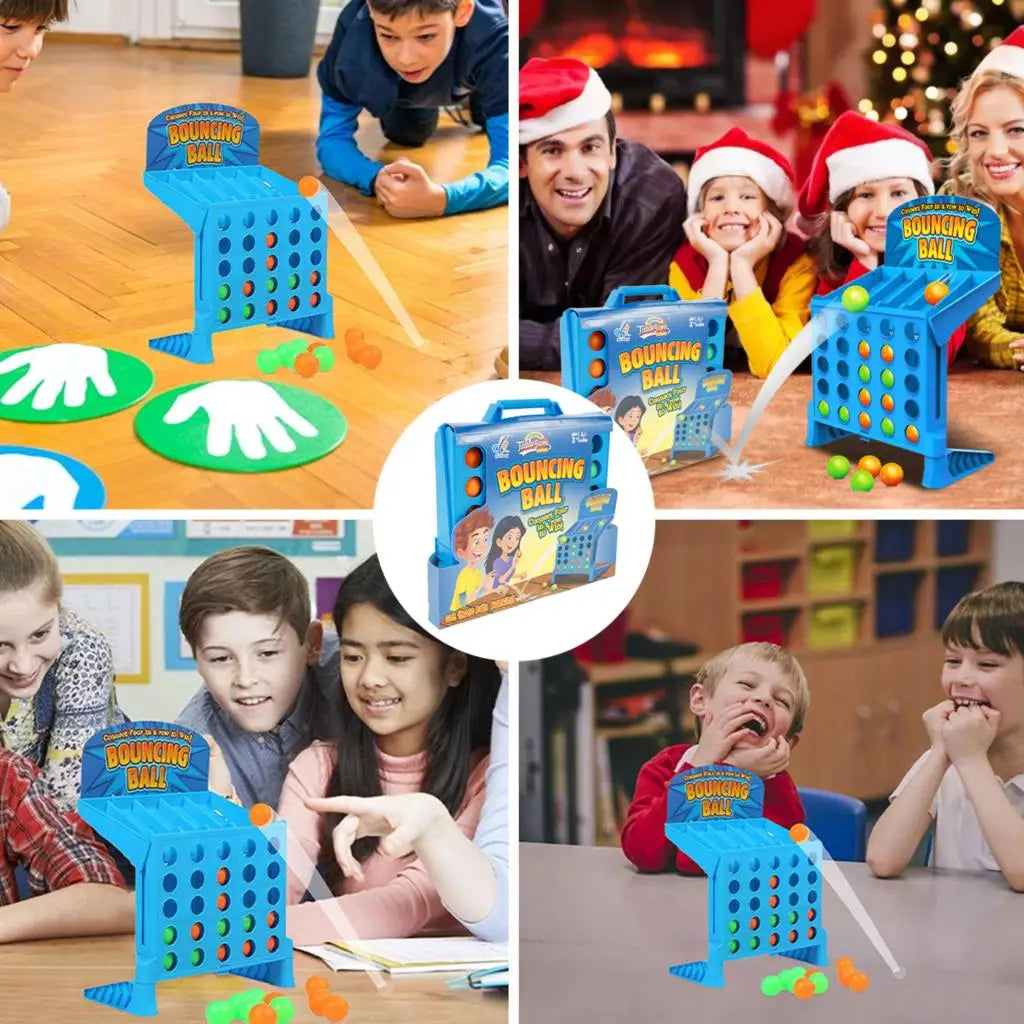 2407TA ZK30 4 Shots Connect Board Game Kids Children Family Match Game Christmas Xmas Training Educational Toy Finger Shooting Game