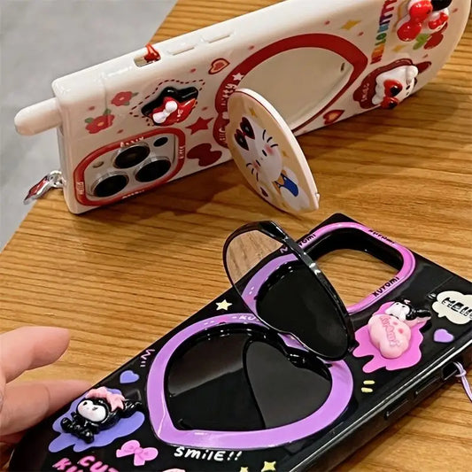 Chic Heart Mirror Case