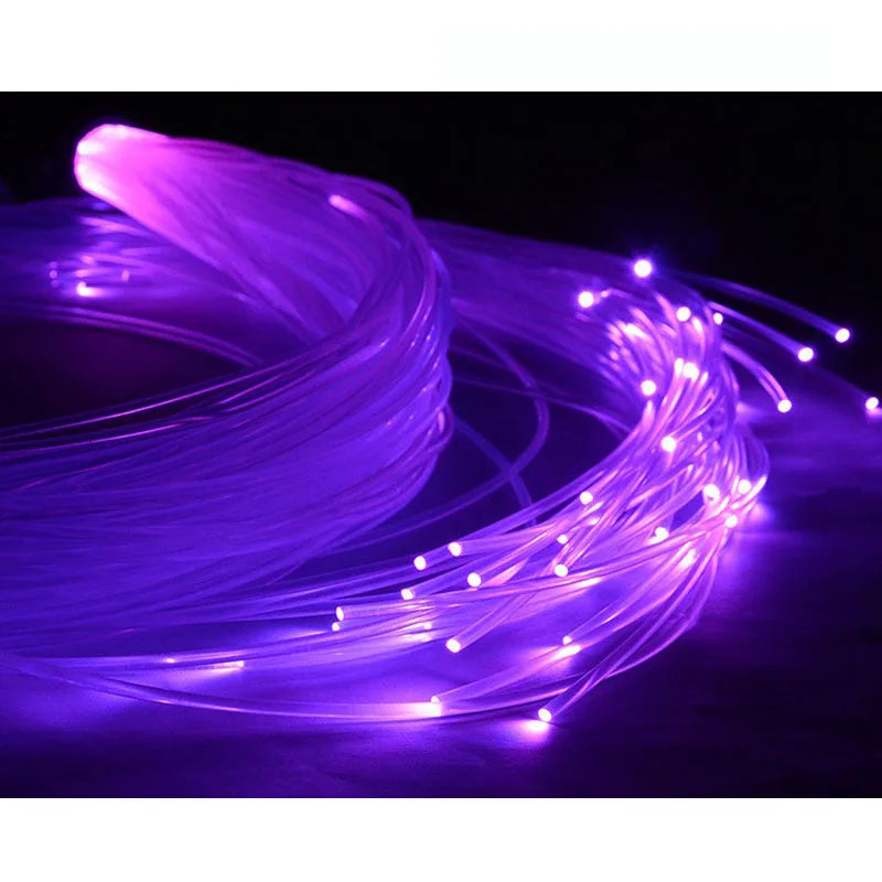 0407GG High brightness 30～100 Meter smallest diameter 0.25mm～3mm end glow PMMA optic fiber cable for star ceiling decorative lighting