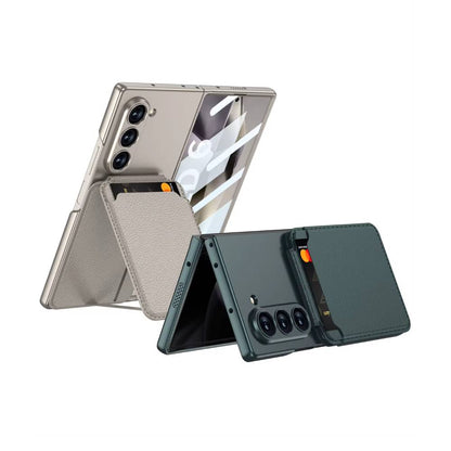 Prestigious Plaid Pattern Leather Case - Samsung