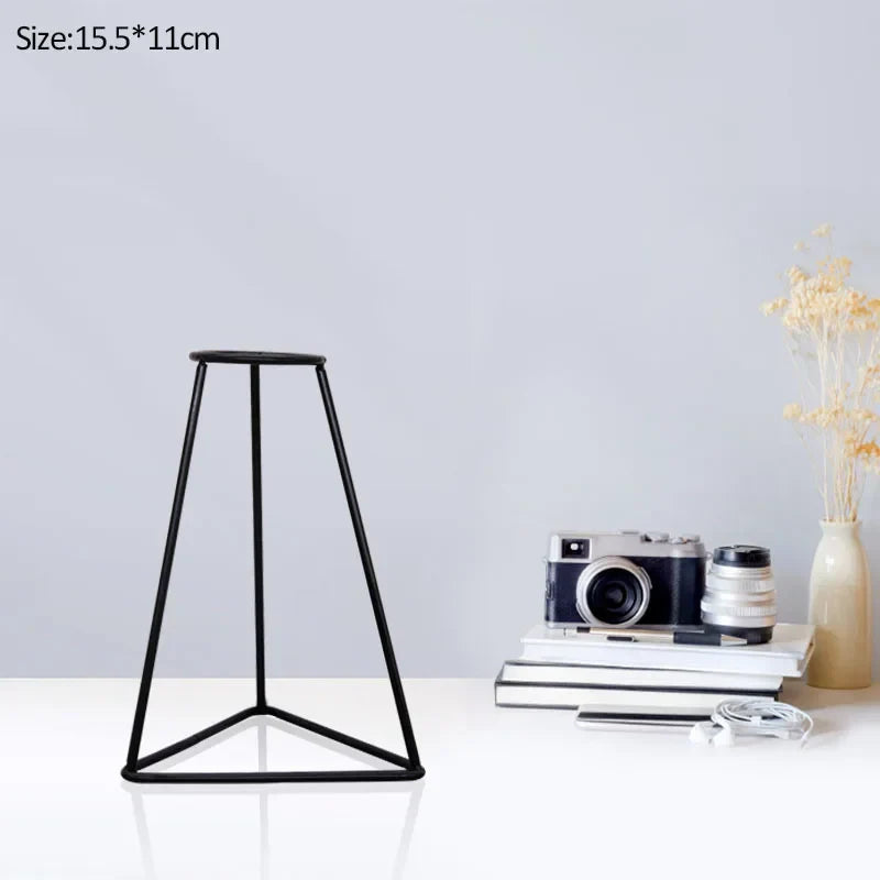 0907BA Retro Iron Line Table Flowers Vase Pot Ornament Metal Plant Holder Nordic Styles Flower Vase Home Garden Decorations Wedding