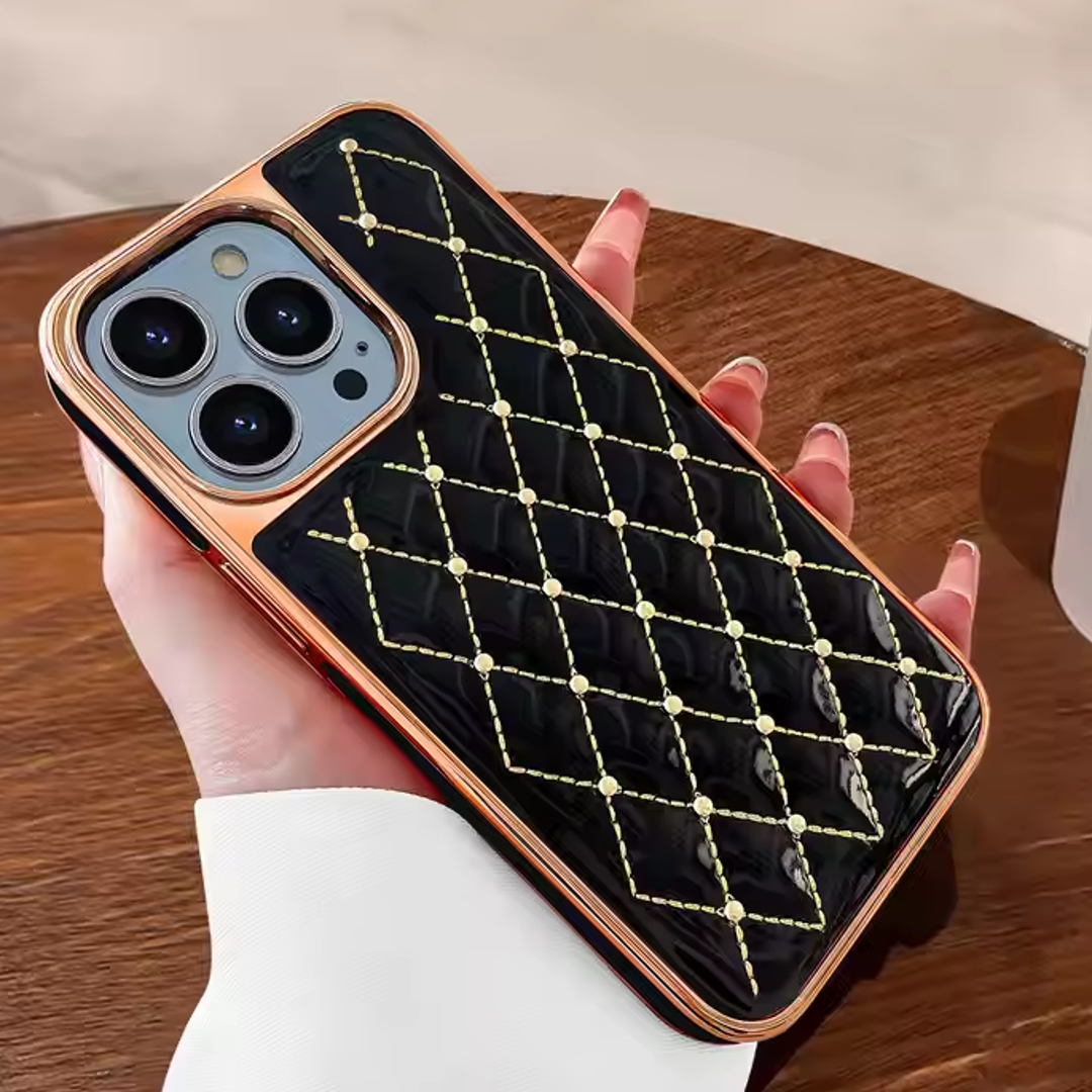 Classic Quilted Diamond Pattern Case