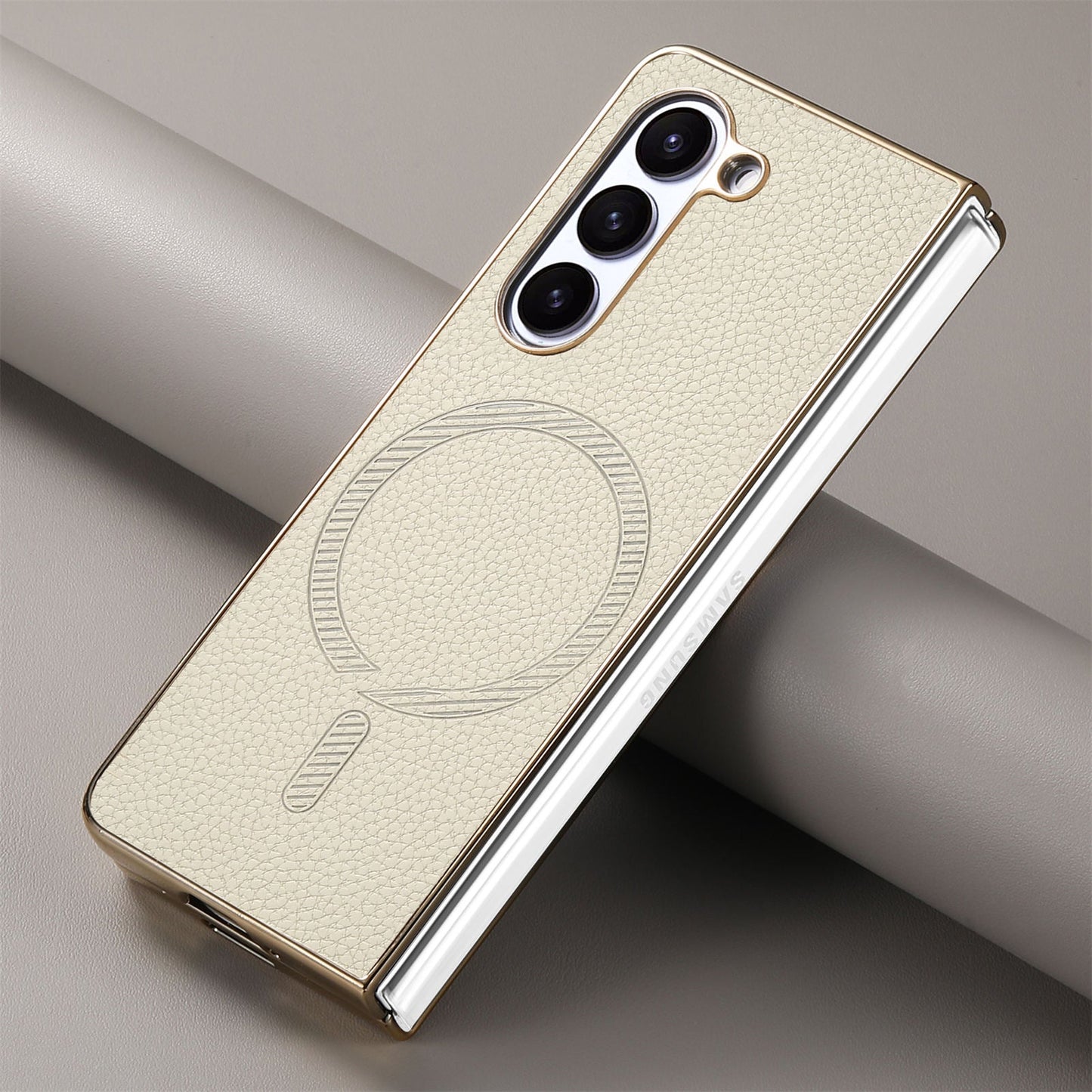 Galaxy Z Series Premium Magnetic Leather Case
