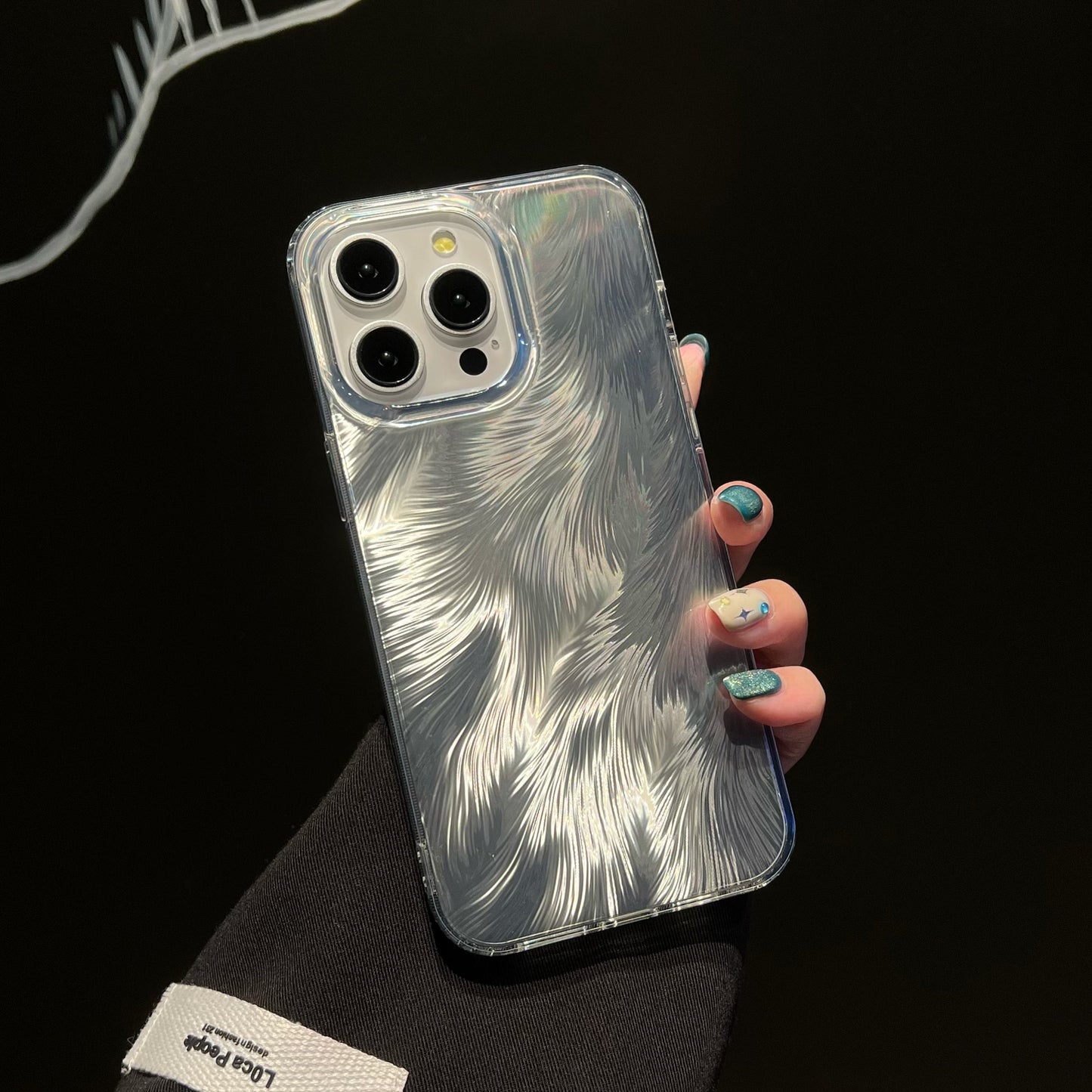 Luxury Feather Gradient Glitter Case - iPhone
