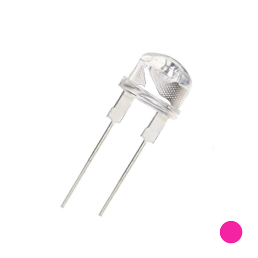 Purple LED 8mm - Clear Lens